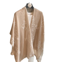 Embroidered Floral Sun Protection Shawl Scarf for Women - Lightweight & Breathable