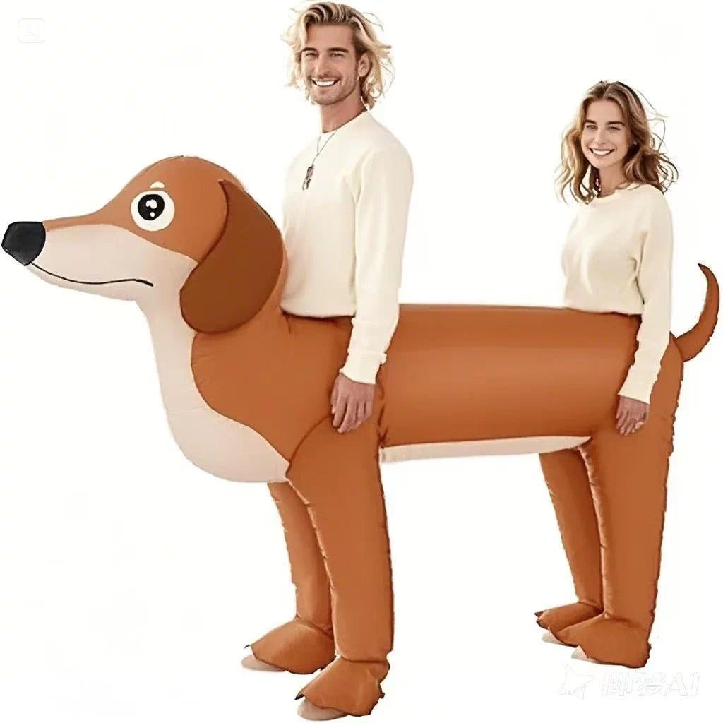 Halloween Inflatable Animal Costume for Adults - Funny Dog and Chicken Designs