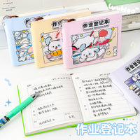 Student Homework Record Notebook with Neutral Pen, Portable and Waterproof