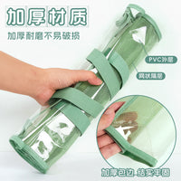 Thickened A4 Transparent Waterproof Document Bag with Handle for Students