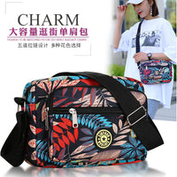 Women's Printed Nylon Crossbody Bag, Casual Canvas Shoulder Bag, Small Square Handbag