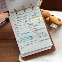 Mini Loose-Leaf Notebook with Vertical Lines, Portable Pocket Journal for Notes and Scrapbooking