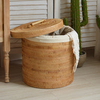 Nordic Woven Laundry Hamper Storage Basket for Clothes and Toys