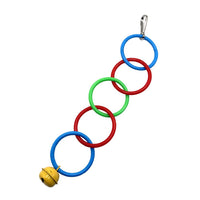 Bird Parrot Chew Toy Colorful Plastic Ring Chain Swing for Cages