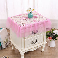 Multi-purpose Lace Dust Cover for Nightstands, Printers, and Microwaves