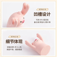 Resin Luminous Animal Memo Clip Holder for Desktop Decoration
