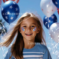 Mysense Red White Blue Body Glitter Stick for Independence Day Memorial Day Veterans Day