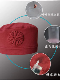 Elderly Women's Cotton Breathable Sleep Cap with Elastic Band for Warmth and Comfort