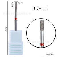 12-Piece Diamond Nail Drill Bit Set for Manicure, Pedicure, and Dead Skin Removal