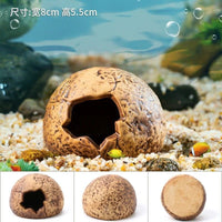 Ceramic Aquarium Decoration Fish Tank Ornament Cichlid Breeding Cave Shrimp Shelter