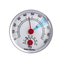 57MM Aluminum Alloy Thermometer Hygrometer 2-in-1 Portable Embedded Cigar Box Wine Cabinet Decoration Humidity Meter Battery-Free