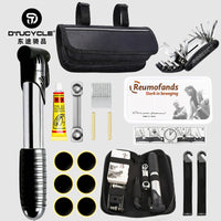 Bicycle Repair Tool Kit with Aluminum Alloy Pump for Mountain Bikes