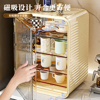Multi-Layer Dustproof Cup Storage Rack for Kitchen Countertop and Cabinet, Organizer for Mugs, Teacups, and Coffee Cups