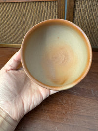 Japanese Bizen Ware Matcha Bowl, Ceramic Tea Ceremony Bowl with Markings