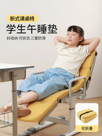 Foldable Student Seat Cushion with Back Support, Non-Slip Chair Pad for Classroom and Rest Use