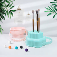 Makeup Brush Cleaner Bowl with Drying Rack and Sponge Holder