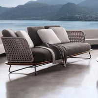 Outdoor Wicker Patio Sofa Set for Garden, Balcony, Villa, Hotel, and Commercial Spaces