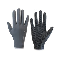 Unisex Thin Ice Silk Full Finger Gloves for Outdoor Sports, Fishing, Driving, and Cycling with Touchscreen Function and UV Protection