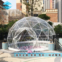 Outdoor Stargazing Transparent Dome Tent for Camping & Dining, Detachable Spherical Glamping Pod