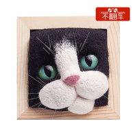 DIY Wool Felt Needle Felting Animal Head Craft Kit for Beginners