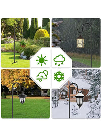 Shepherd Hook Outdoor Bird Feeder Plant Hanger Garden Lantern Stand for Wedding Decor Patio Basket