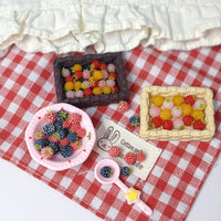 Miniature Clay Raspberry Decorations for Dollhouse & Cake Decor