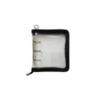 Mini Transparent 3-Hole Zipper Binder Notebook for Journaling and Collectibles