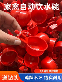 Automatic Poultry Waterer with Drinking Cups for Chickens, Ducks, Geese, Pigeons, and Birds