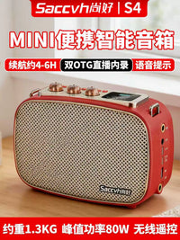 S4 Electronic Wind Instrument Amplifier Portable Outdoor Karaoke Speaker for Erhu Saxophone