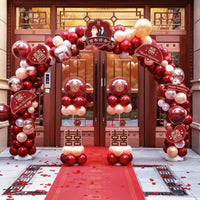 Wedding Balloon Arch Kit with Water-Fillable Base, Rainbow Gate Heavy-Duty Arch Base Balloon Set
