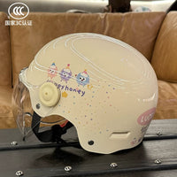 3C Certified Electric Motorcycle Half Helmet for Men and Women, All-Season Safety Helmet