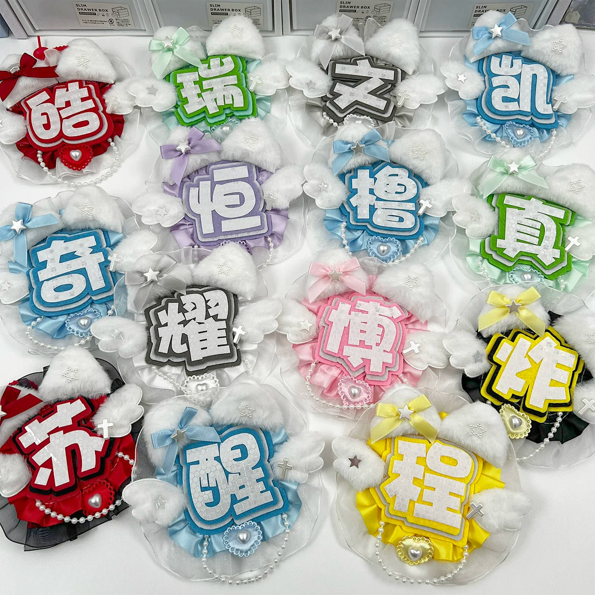 Reflective Felt Kpop Idol Nameplate Keychain for Concerts & Bags