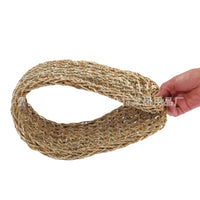 Woven Grass Parrot Swing Hammock Chew Toy for Birds and Lizards