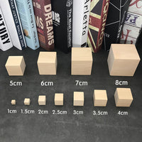 Wooden Cube Blocks for Math Education, Geometric Model Building Toy for Kids