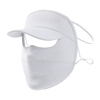 Ice Silk Breathable Sun Protection Face Mask with Brim for Women, UV Protection Summer Sunshade Face Cover
