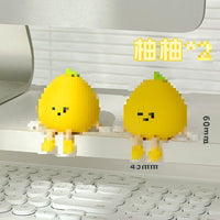 Cute Grapefruit Doll Car Dashboard Ornaments, Creative Healing Interior Decoration