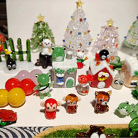 Mini Owl Christmas Tree Ornaments for Desktop Decor