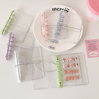 Hisocute Summer Girl Transparent Wearable Nail Storage Album M5 Binder Portable Pocket Card Holder