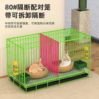 Large Indoor Rabbit Cage with Tray, Guinea Pig Hutch, Multi-level Pet House