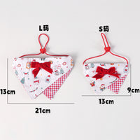Pet Christmas Scarf Collar with Bow or Bandana