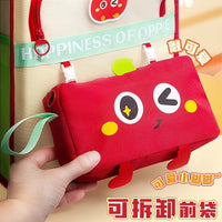Cute Cartoon Student Tote Bag for Tutoring and Document Storage