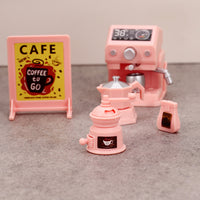 Miniature Simulation Coffee Machine Toy Set for Kids' Pretend Play and Stress Relief Decor