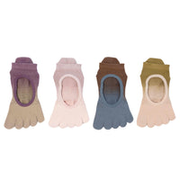 Gradient Backless Pilates Yoga Socks with Anti-Slip Silicone Grips