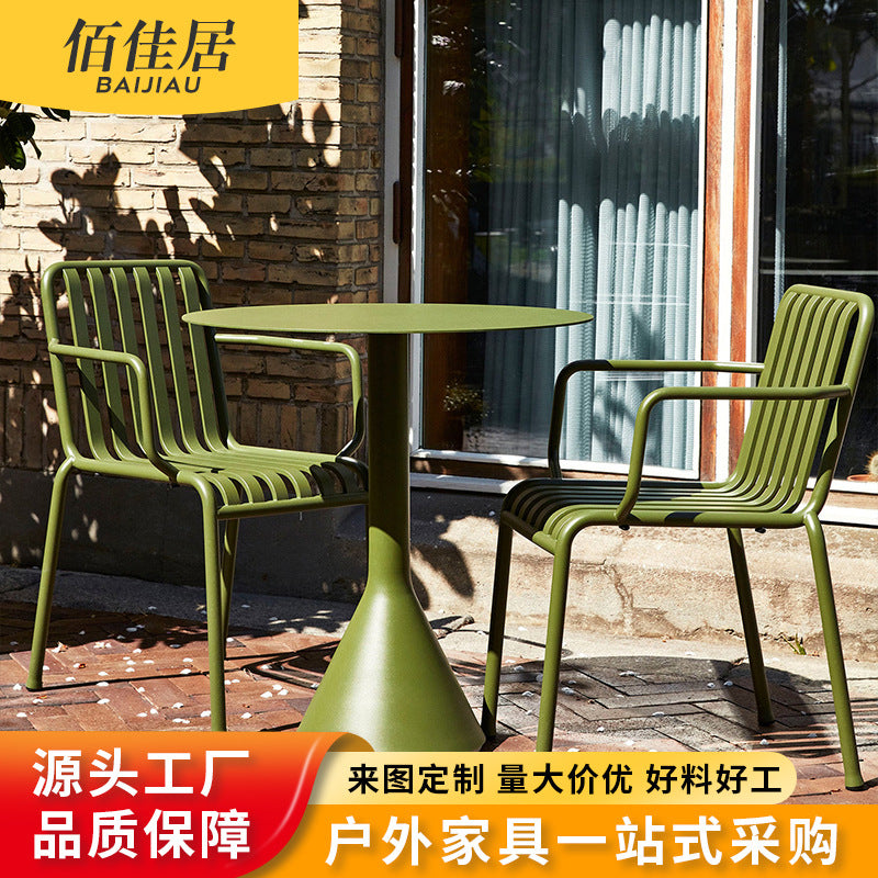 Outdoor Nordic Creative Aluminum Table and Chair Set for Patio Garden Balcony - Waterproof and Sunscreen