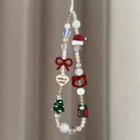 Christmas Tree Snowflake Phone Bag Charm Vintage Festive Accessory