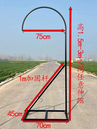 Wedding Aisle Guide Iron Wind Chime Stand with Hook for Crystal Lamps and Shell Decorations