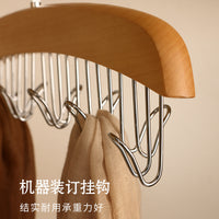 Seamless Solid Wood Multi-functional Hanger for Belts, Ties, Scarves, and Bags