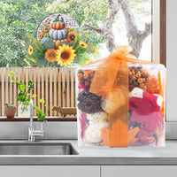 Autumn Harvest Maple Leaf Pumpkin Pinecone Wheat Sheaf Outdoor Decor Gift Box