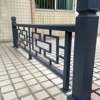 Aluminum Alloy Villa Balustrade Outdoor Scenic Area Faux Wood Grain Railing