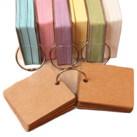 Mini Portable Kraft Paper Word Cards / Memo Pads, 50 Sheets